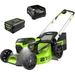 Greenworks 60V 21" Cordless Lawn Mower 5.0AH Battery & Rapid CHARGERR75+ To.... Fixed Price $861.56.