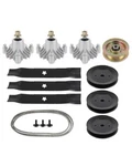 For Husqvarna Yth 180 46" Lawn Mower Deck Rebuild Kit Spindles Blades Belt New. Fixed Price $91.88.