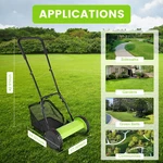 18-INCH Manual Lawn Mower 5-BLADE Push Reel With Grass Catcher Green. Fixed Price $49.13.