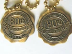 2 Herschel Mfg Co Peoria Il 1967 80TH Anniversary Key Chain Fob Farm Mower. Fixed Price $14.00.