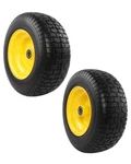 2X 16X6.50-8 Front Flat Free Tire Wheel Set W/ Bearings For Garden Tractor Mower. Fixed Price $123.49.