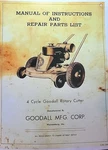 Goodall Mfg 1949 Walk Behind Gas Rotary Lawn Mower Owner, Service & Parts Manual. Fixed Price $67.14.