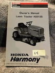 Oem Honda Harmony H2013S Lawn Tractor Mower Owners Manual Cw 1994. Fixed Price $25.00.