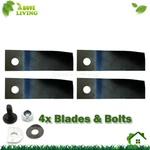4X Blades & Bolts Set For 19" 21" Honda Rear Catcher Lawn Mowers L1238-HRU-001. Fixed Price $25.09.
