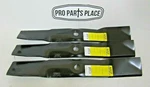3 Usa Blades Will Fit John Deere X590 X595 X700 X720 X724 X728 X729 X740 54" Cut. Fixed Price $49.89.