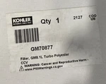 Kohler GM70877 Air Filter. Fixed Price $19.99.