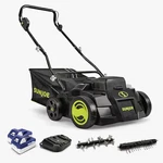 Sun Joe 24V-X2-DTS15 Cordless Scarifier & Dethatcher W/ 2X 4AH Batteries. Fixed Price $224.99.