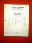 Snapper Snowblower Snowthrower Models 3200 Thru 10301 Service Manual. Fixed Price $5.00.