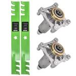 Deck Spindles & Mulching Blades Kit For Poulan PO17542LT C20H42YT PXT16542. Fixed Price $68.95.
