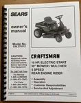 Owner Manual Sears Craftsman 10.0 Hp Lawn Tractor 30 Mower - Model 536.270112. Fixed Price $21.95.