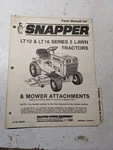Snapper Parts List Manual Tractor LT12 LT16 Series & Lawn Mower Attachments. Fixed Price $38.25.