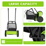 18-INCH Manual Lawn Mower 5-BLADE Push Reel With Grass Catcher Green. Fixed Price $78.20.