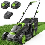 Steelite 13-INCH 21V Cordless Lawn Mower With Brushless Motor & 2X4.0AH Battery. Fixed Price $189.99.