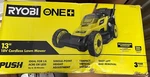 Ryobi One+ 18V 13 In. Cordless Battery Walk Behind Push Lawn Mower (tool Only). Fixed Price $150.00.