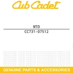Mtd 731-07512 Wheel Cap For Remington Troy-bilt TBE25 TBE15 RM212B RM212A. Fixed Price $9.95.