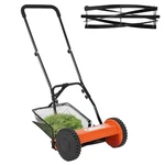 Manual Push Reel Lawn Mower 14" 5-BLADE Walk-behind With Grass Catcher Bag. Fixed Price $58.89.