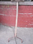 Kwik Kut Vintage Wood Push Reel Lawn Mower Handle 46" X 14" 15.5". Fixed Price $59.95.