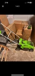 Greenworks 25322 40V 16" Cordless Lawn Mower With 4.0 Ah Battery. Fixed Price $150.00.