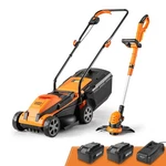 Lawnmaster 20VMWGT 24V Combo 13" Mower & 10" Trimmer, 2X4.0AH Batt, Charger. Fixed Price $268.14.