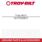 Troy-bilt 777S33017 Label LT5 Rdr:trans Cover Pony Tuffy. Fixed Price $41.95.