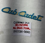 Cub Cadet Script Hood Lettering 731-3078 For 1015 1020 Tractors. Fixed Price $28.00.