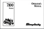 Simplicity 7112 7114 7116 7117 7119 Hydrostatic Tractor Operator's Manual 56 Pgs. Fixed Price $22.95.