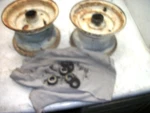 1972 Simplicity Sovereign 3415H Garden Tractor Part : Pair Of Front Wheels. Fixed Price $25.00.