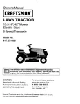 Owner Manual Sears Craftsman 15.5 Hp Lawn Tractor 42 Mower - Model 917.271550. Fixed Price $21.95.