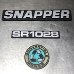 Snapper Riding Lawnmower Badges Emblem Set Oem SR1028. Fixed Price $22.50.