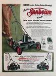 1956 Sunbeam Twin Blade Electric Rotary Push Mower Print. Fixed Price $19.95.
