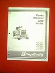 Simplicity 6200 Series 42" & 48" Tractor Models 6211 6216 6218 Parts Manual #. Fixed Price $14.00.