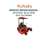 Kubota ZD18 ZD21 ZD25 ZD28 Mower Service Repair Manual Zero Turn Usb & Link. Fixed Price $14.99.