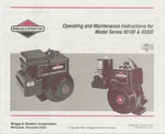 Briggs & Stratton Operating Maintenance Manual Models 90100 90200. Fixed Price $9.99.