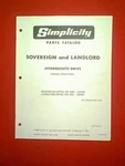 Simplicity Sovereign 655 3314H & Landlord 657 3310H Tractor Parts Manual. Fixed Price $10.00.