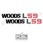 Woods L59 Utility Tractor Belly Mount Mower Deck Premium Vinyl Decal Set. Fixed Price $27.76.