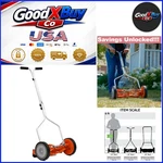Reel Lawn Mower 14-INCH 4-BLADE Alloy Steel Push Manual Garden Tool Red. Fixed Price $194.73.