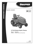 Owner Manual Snapper Lawn Tractor LT-125 Series 23 Horsepower W/ 42 Mower. Fixed Price $21.95.