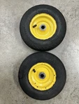 John Deere Front Wheels Rims Tires AM37378 RX73 SRX75 11X4.00-5. Fixed Price $150.00.