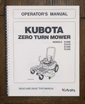 Z122E Z121S Z125E Zero Turn Mower Operator Instru Maint Manual Kubota -. Fixed Price $19.97.