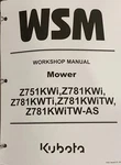 Kubota Z751KWI Z781KWI Z781KWTI Workshop Repair Manual Mower Free Binder. Fixed Price $44.99.
