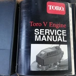Binder Of Toro Engine, Mowers, Trimmers, Snowblower Operator Service Manuals. Fixed Price $35.60.