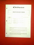 Gilson RE8E RE11E Rear Engine Riding Mower Service Manual. Fixed Price $13.00.
