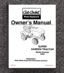 Tractor Owner's Manual Super Garden Cub Cadet Model 2284. Fixed Price $19.97.