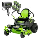 Greenworks 60V 42 Cordless Battery Crossover-z Zero Turn Riding Lawn Mower +(6). Fixed Price $2499.99.