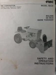 Bolens 38" Snow Thrower 18538 Owners Manual H-14 G-10 G-12 Lawn Garden Tractor. Fixed Price $39.95.