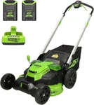 One+ Hp 18V Cordless Walk Behind Lawn Mower With 2 Batteries & Charger. Fixed Price $135.00.