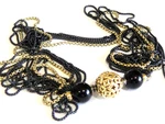 $9850 David Yurman 18K Gold Ss Quatrefoil Onyx Diamond Multi Box Chain Necklace.. Fixed Price $6300.00.