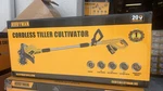 20V Cordless Tiller Cultivator, With * 4.0AH Batteries & Charger. Fixed Price $85.00.