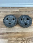 Kobalt 21" Corded Lawn Mower Front Wheels. Fixed Price $29.99.