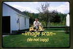 Film Slide Of Man On Bolens EK-10 Riding Lawnmower 1960S. Fixed Price $14.99.